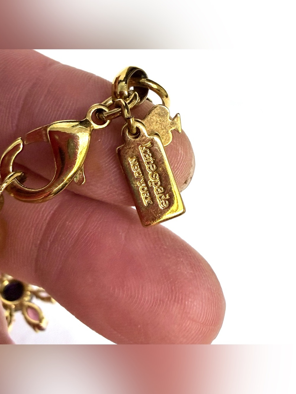 Kate Spade Goldtone Floral Crystal motif Bracelet - Picture 3 of 4